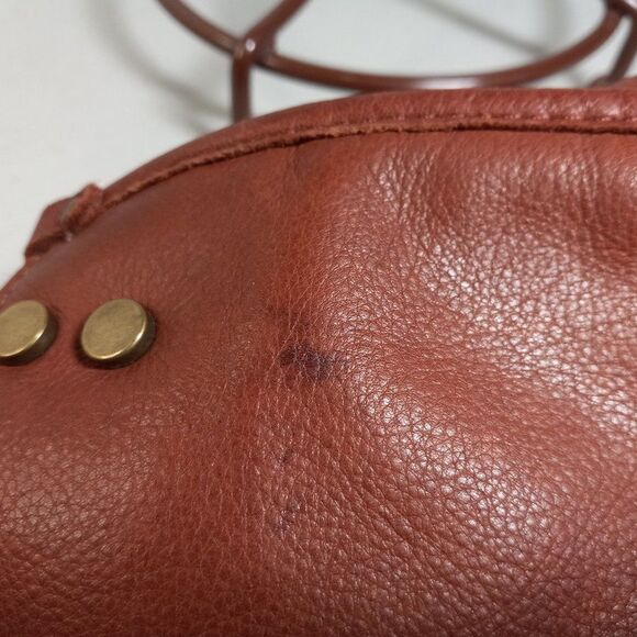 American Leather Company Brown Satchel Cottagecore Granny Chic Grandmacore - Picture 11 of 11